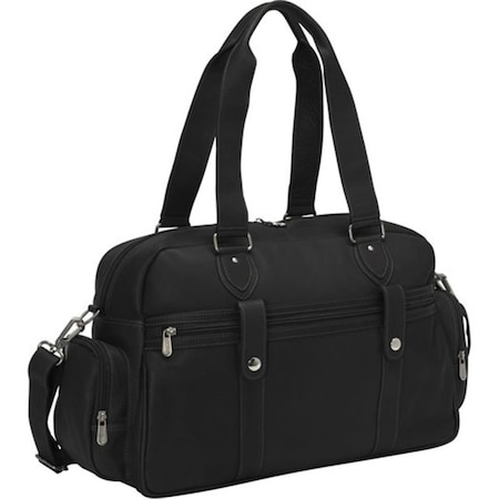 Piel Leather 3017 - BLK Adventurer Carry - On Satchel - Black 3017-BLK